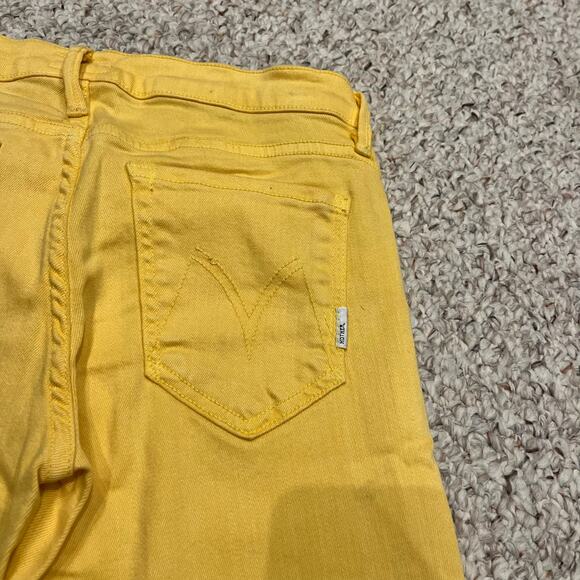 Mother The Runaway Pop Yellow Flare Jeans Sz 28 Casual Denim - Picture 8 of 11